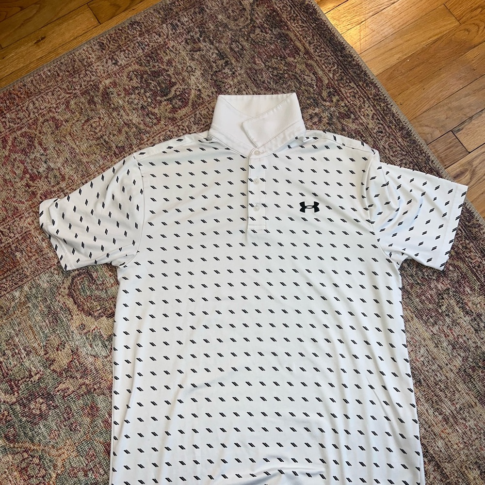 Under Armour Men's Patterned White Polo Shirt